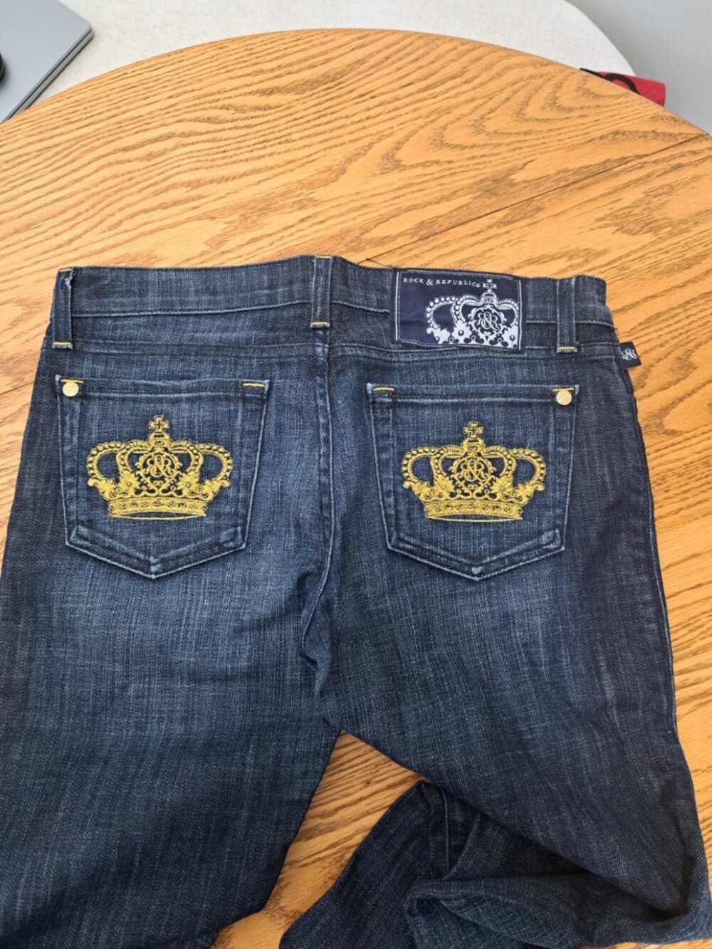 Vintage Rock & Republic Jeans with Distinctive Gold Crowns